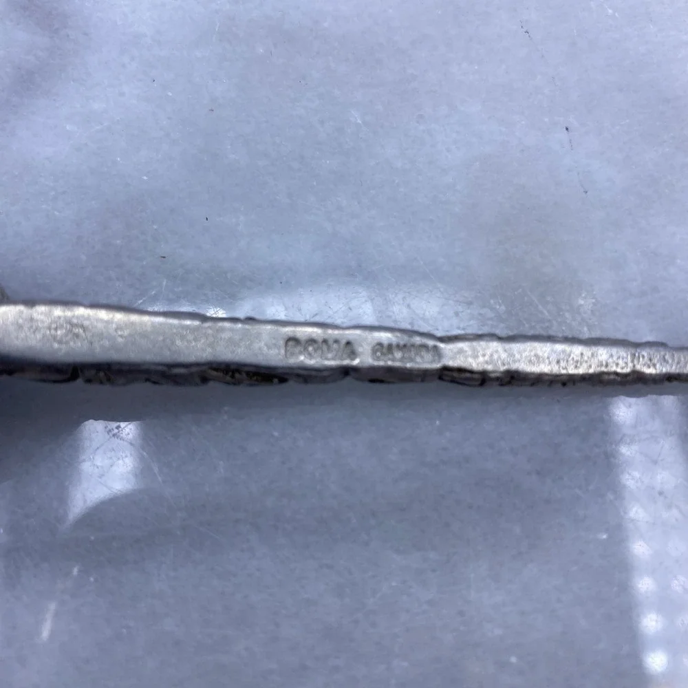 Vintage Boma Canada Totem Pole Souvenir Spoon Silver Pewter Indigenous Artisan